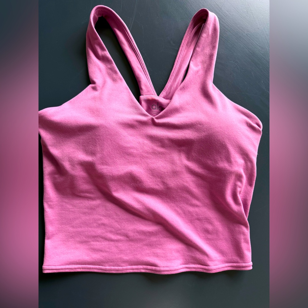 ALO Yoga Real Bra Pink Top
